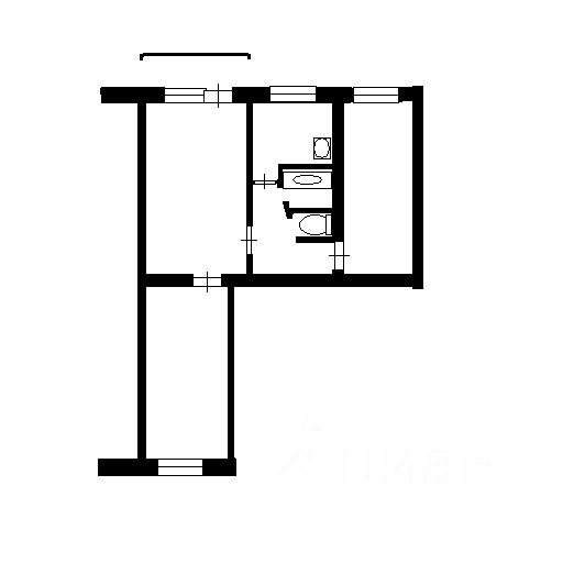 Планировка этой квартиры по данным Циан