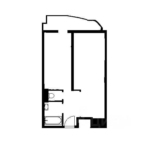 Планировка этой квартиры по данным Циан