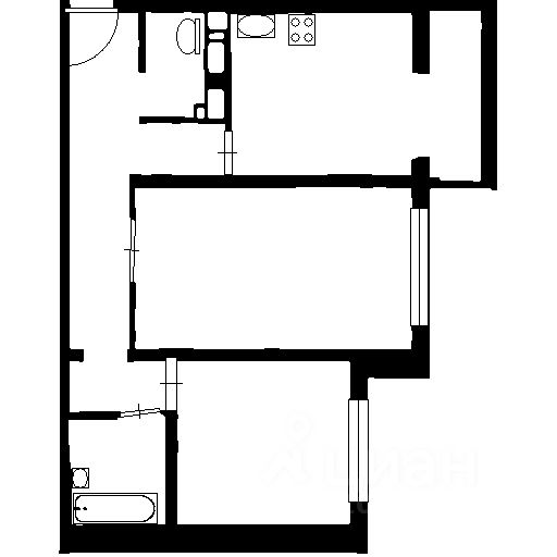 Планировка этой квартиры по данным Циан