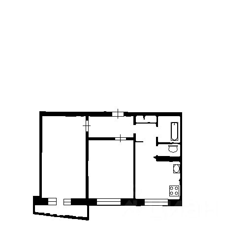 Планировка этой квартиры по данным Циан