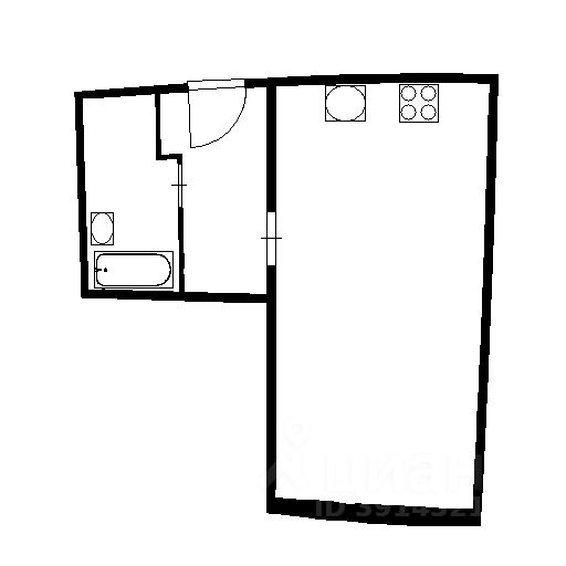 Планировка этой квартиры по данным Циан