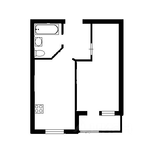 Планировка этой квартиры по данным Циан