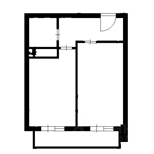Планировка этой квартиры по данным Циан
