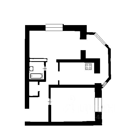 Планировка этой квартиры по данным Циан