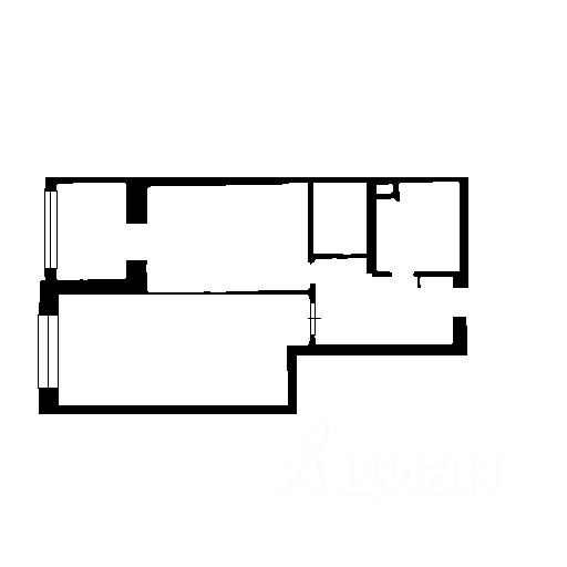Планировка этой квартиры по данным Циан
