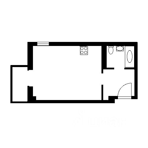 Планировка этой квартиры по данным Циан
