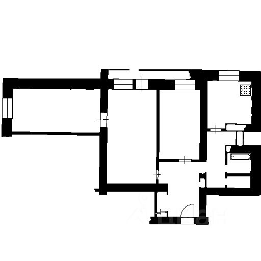 Планировка этой квартиры по данным Циан
