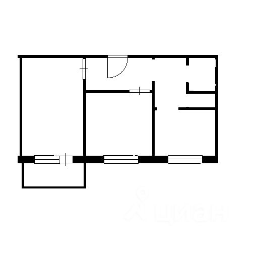 Планировка этой квартиры по данным Циан