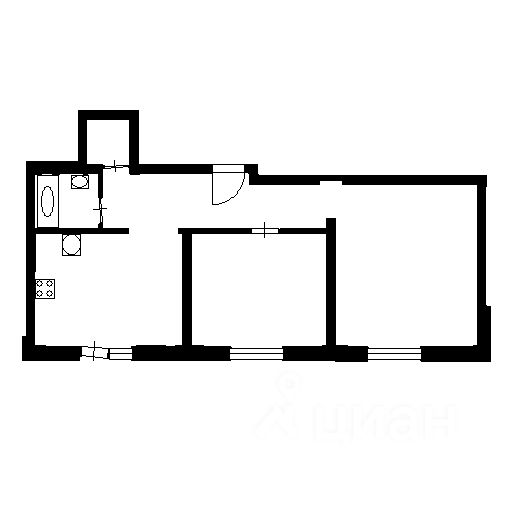 Планировка этой квартиры по данным Циан