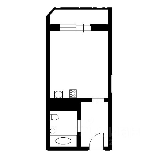 Планировка этой квартиры по данным Циан