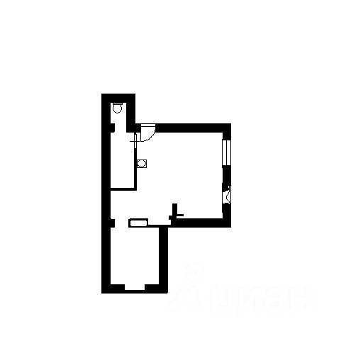 Планировка этой квартиры по данным Циан