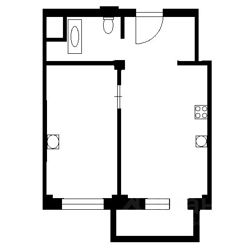 Планировка этой квартиры по данным Циан