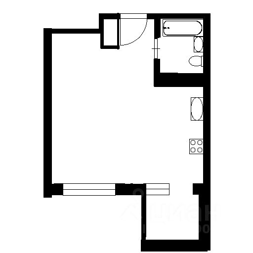 Планировка этой квартиры по данным Циан