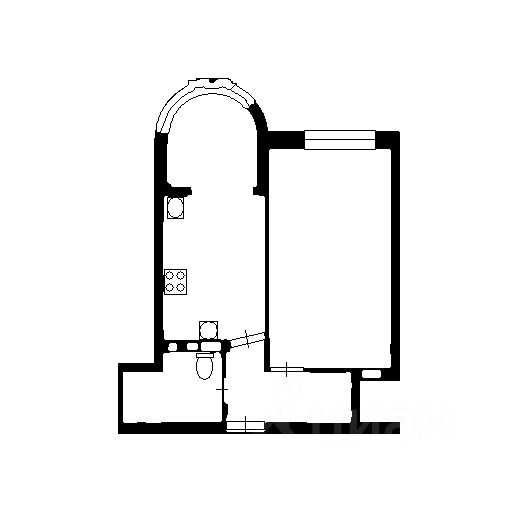 Планировка этой квартиры по данным Циан