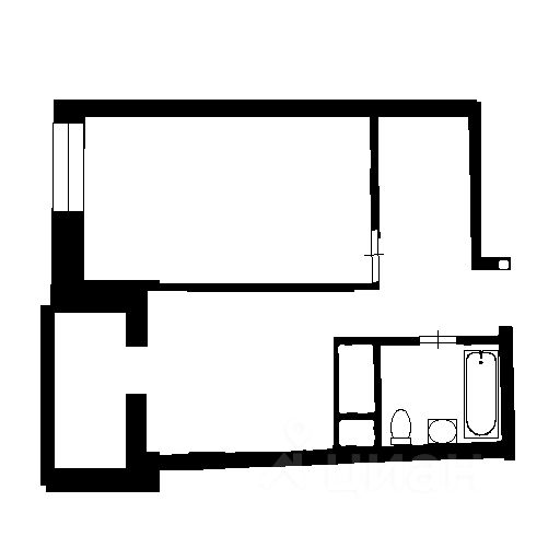 Планировка этой квартиры по данным Циан