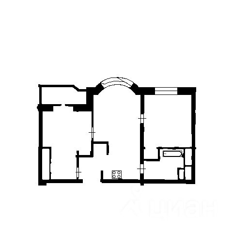 Планировка этой квартиры по данным Циан