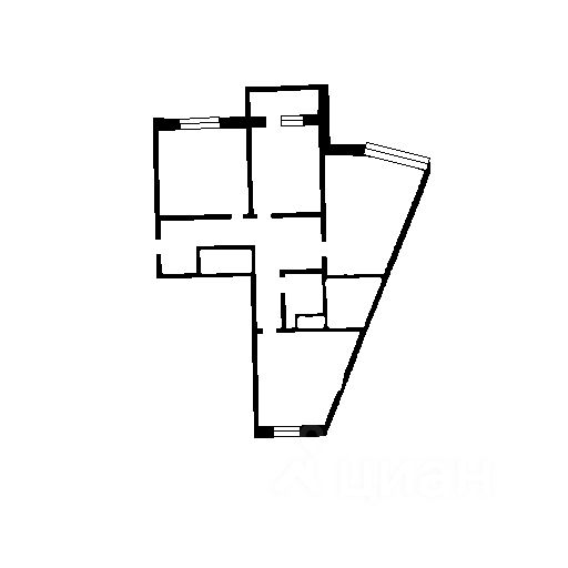 Планировка этой квартиры по данным Циан