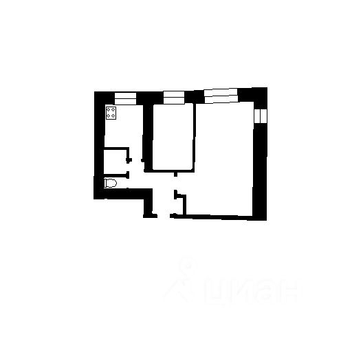 Планировка этой квартиры по данным Циан