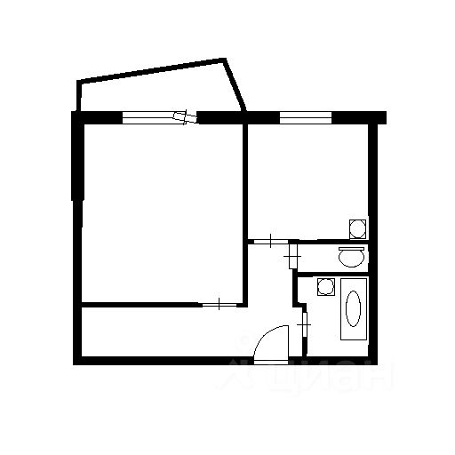 Планировка этой квартиры по данным Циан