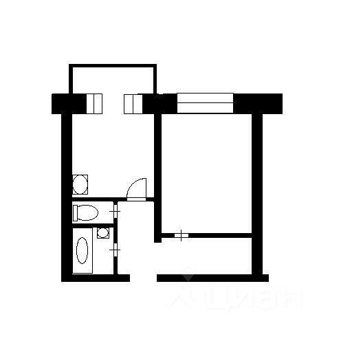 Планировка этой квартиры по данным Циан