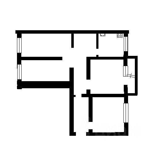 Планировка этой квартиры по данным Циан