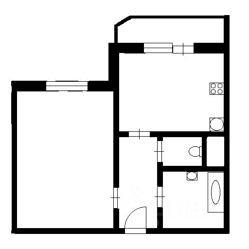 Планировка этой квартиры по данным Циан