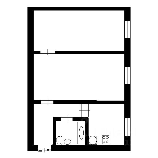 Планировка этой квартиры по данным Циан