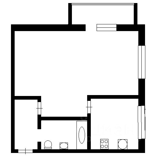 Планировка этой квартиры по данным Циан