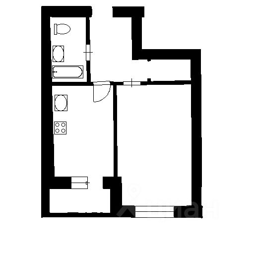 Планировка этой квартиры по данным Циан