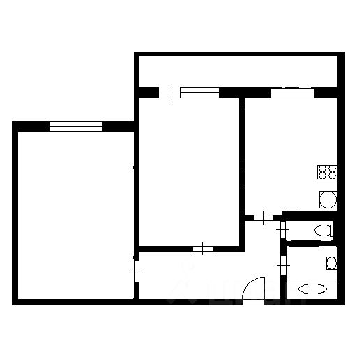 Планировка этой квартиры по данным Циан