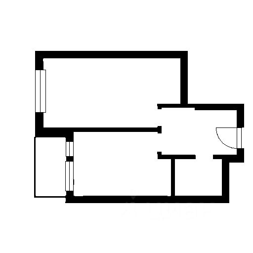 Планировка этой квартиры по данным Циан