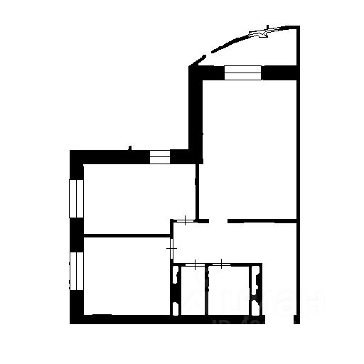 Планировка этой квартиры по данным Циан