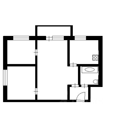 Планировка этой квартиры по данным Циан