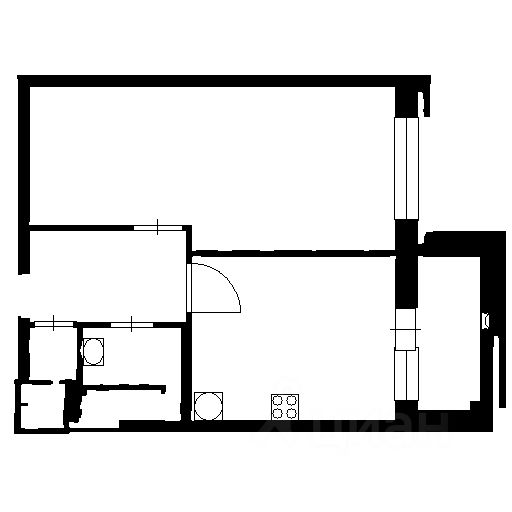 Планировка этой квартиры по данным Циан