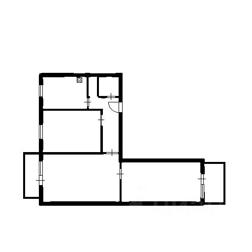 Планировка этой квартиры по данным Циан