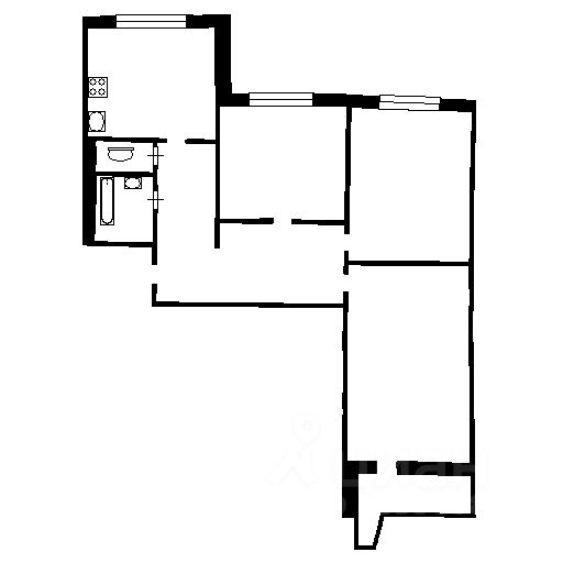 Планировка этой квартиры по данным Циан