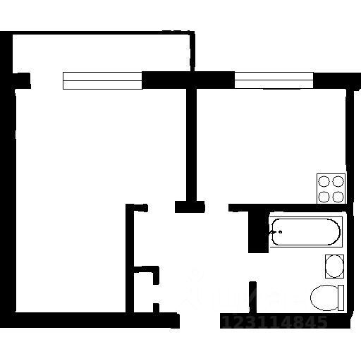 Планировка этой квартиры по данным Циан
