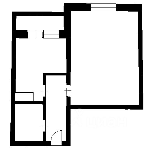 Планировка этой квартиры по данным Циан