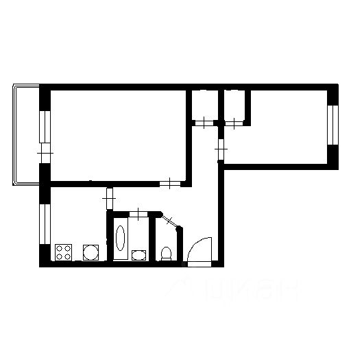 Планировка этой квартиры по данным Циан