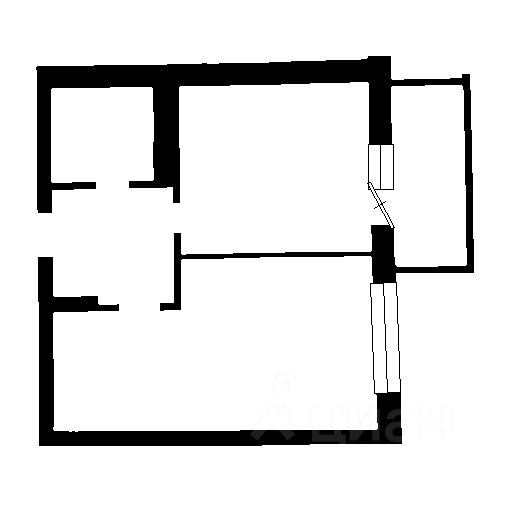 Планировка этой квартиры по данным Циан