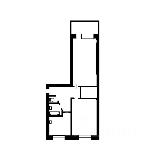 Планировка этой квартиры по данным Циан