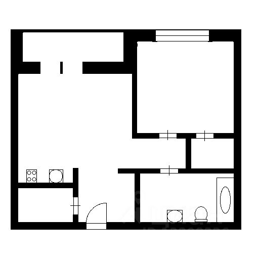 Планировка этой квартиры по данным Циан