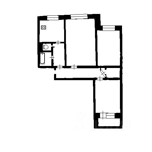 Планировка этой квартиры по данным Циан
