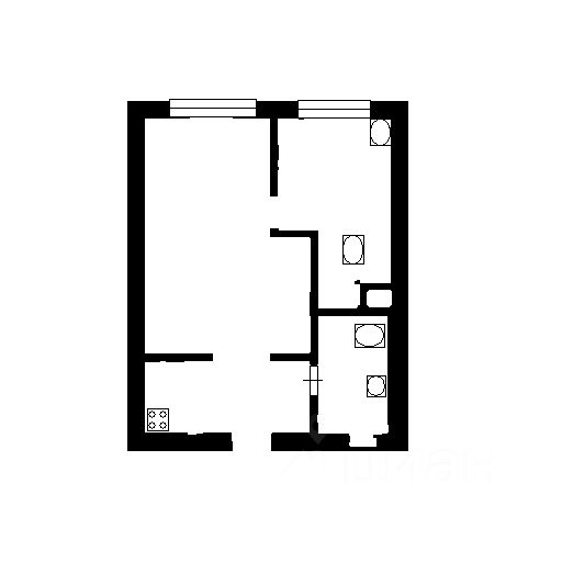 Планировка этой квартиры по данным Циан