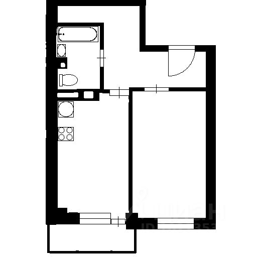 Планировка этой квартиры по данным Циан