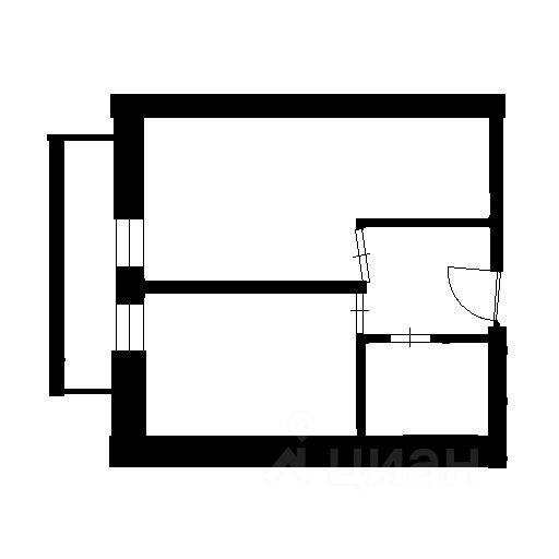 Планировка этой квартиры по данным Циан