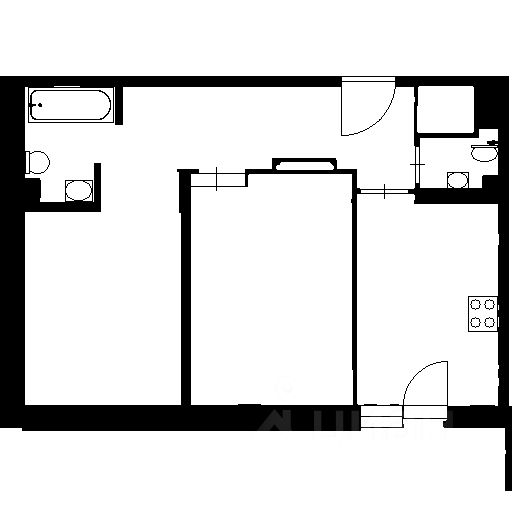 Планировка этой квартиры по данным Циан