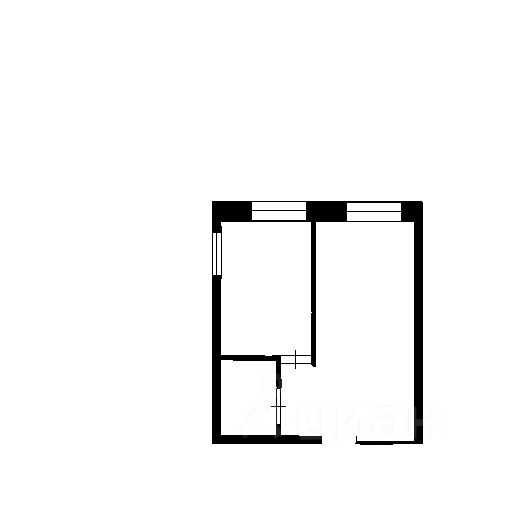Планировка этой квартиры по данным Циан