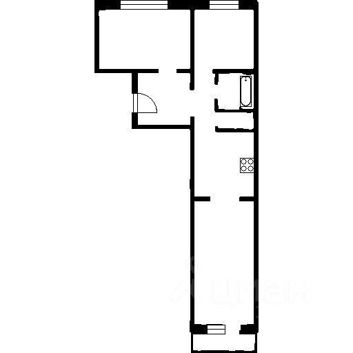 Планировка этой квартиры по данным Циан