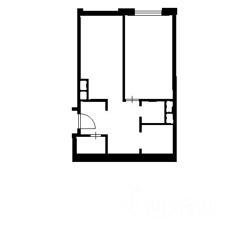 Планировка этой квартиры по данным Циан